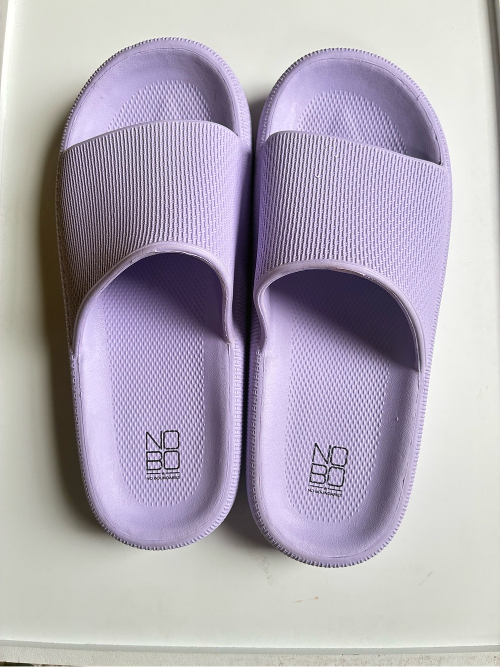 NOBO Lilac Slide Sandals for Women - Soft Slip-On Slides